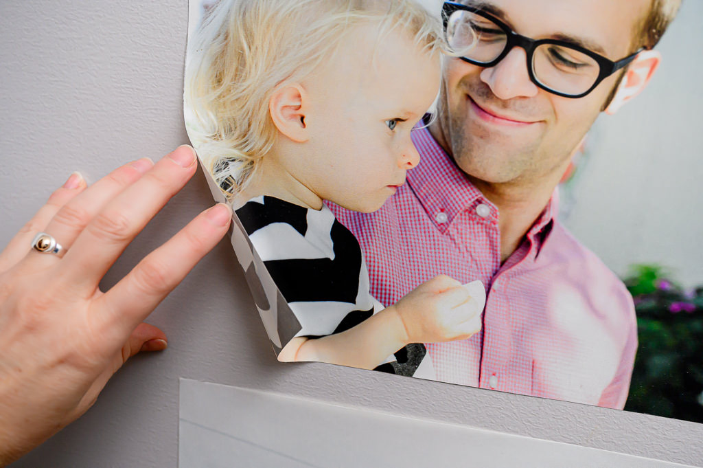 peel and stick photo print that you can stick and unstick to your walls anywhere in your house