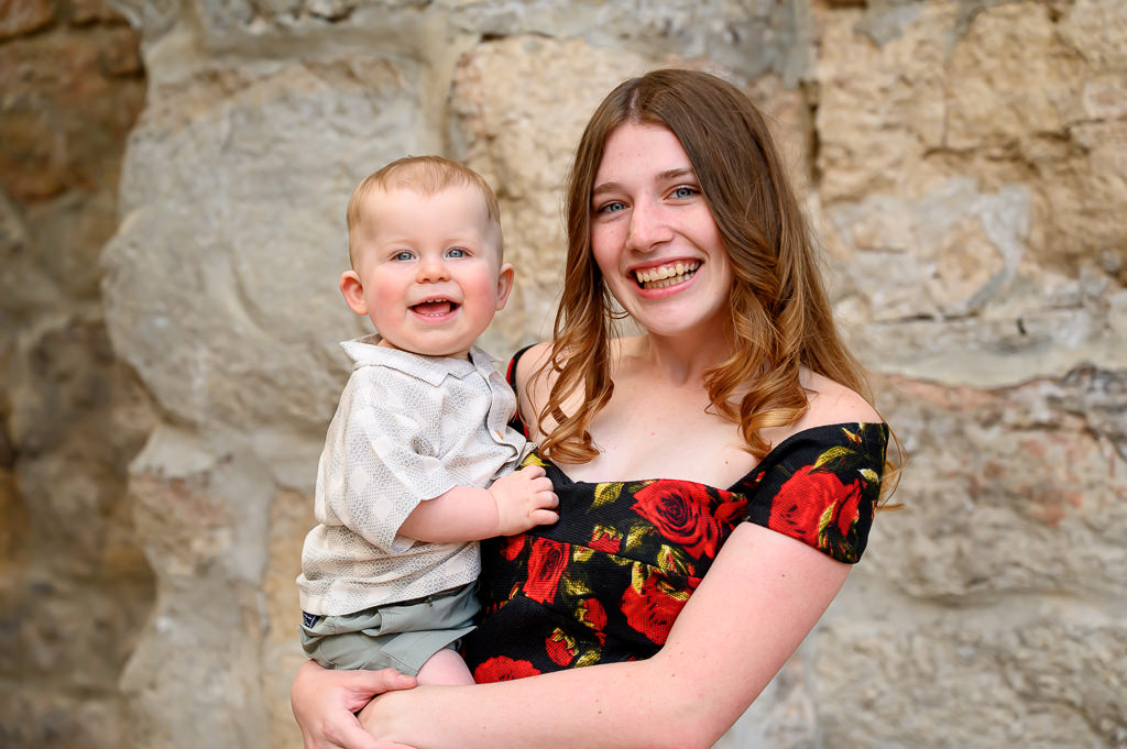 Auntie and nephew photo during high school grad photo shoot