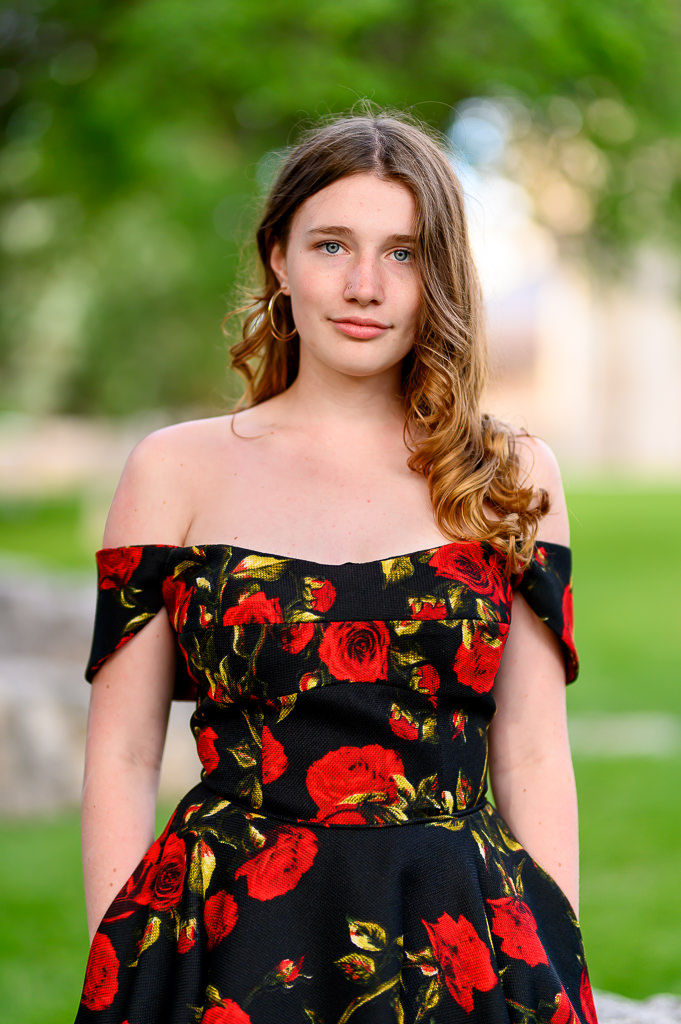 classic grad headshot taken at St. Boniface Cathedral in Winnipeg