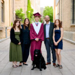 Winnipeg high school grad with his family in the exchange district