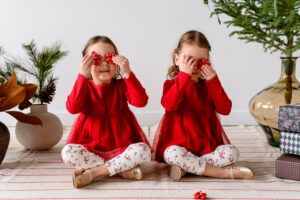 Family Christmas mini session in Winnipeg studio