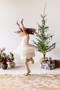 Christmas mini session setup in Winnipeg photography studio