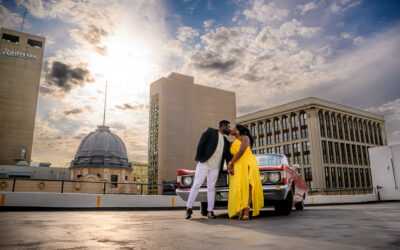 Anniversary Photo Session on Rooftop in Downtown Winnipeg