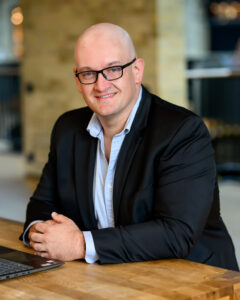 Winnipeg entrepreneur in a casual branding portrait