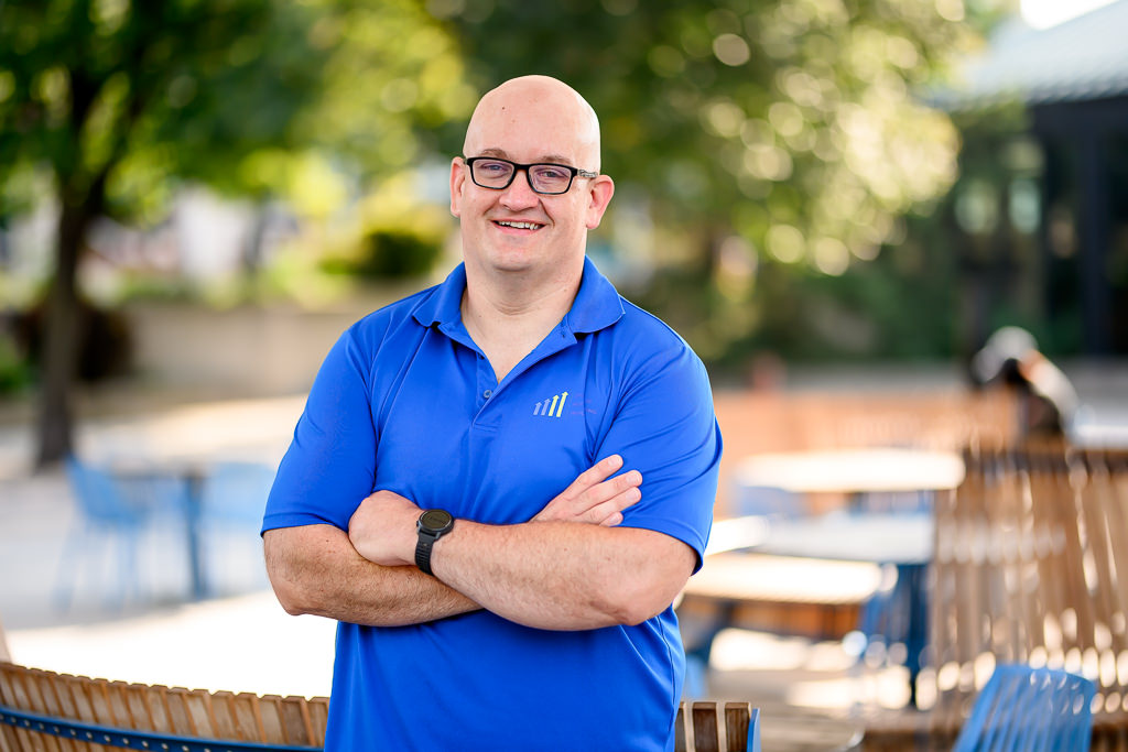 Business branding portrait in downtown Winnipeg