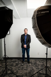 Winnipeg corporate photographer taking staff headshots