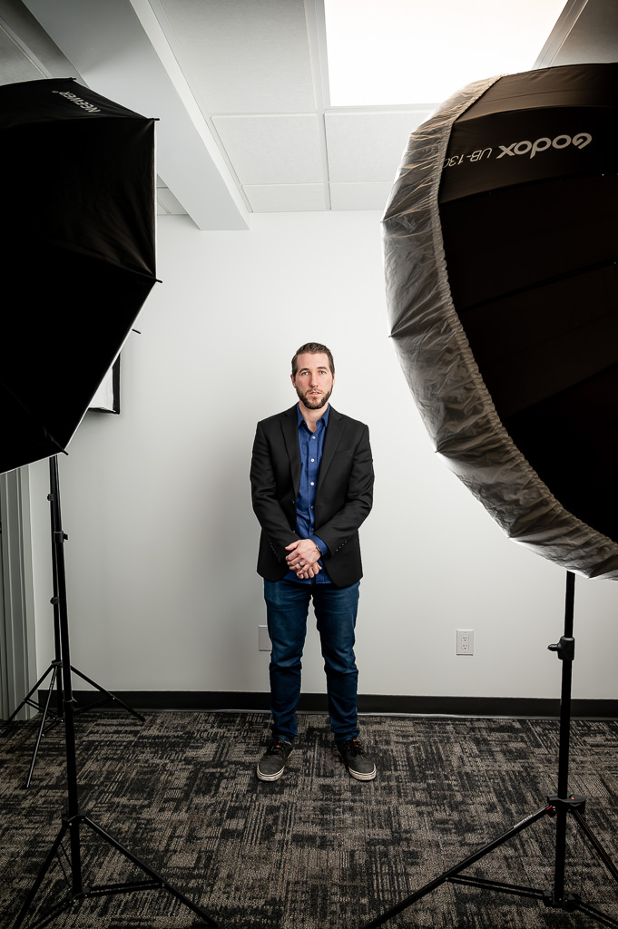 Winnipeg corporate photographer taking staff headshots