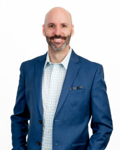 On-location corporate headshot at a Winnipeg office