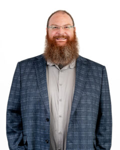Professional employee portrait with white background