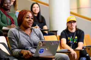 Branding photography highlighting students and campus life in Winnipeg