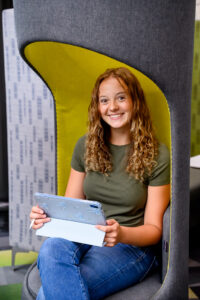 Casual lifestyle portrait of a university student in Winnipeg