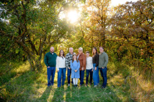 Extended family portrait at Birds Hill Park Manitoba