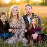 Family portrait at Birds Hill Park in Manitoba